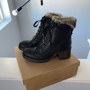 Steve Madden - Comfort Faux Fur Trim Bootie